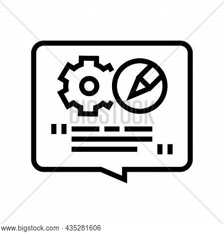 Content Create Line Icon Vector. Content Create Sign. Isolated Contour Symbol Black Illustration