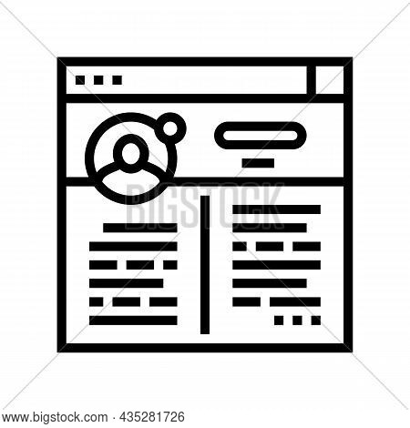 Blog Social Media Line Icon Vector. Blog Social Media Sign. Isolated Contour Symbol Black Illustrati