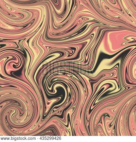 Seamless Twirly Swirly Abstract Liquid Marble Surface Pattern Design For Print