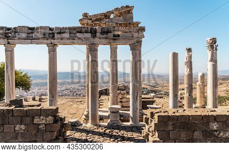 Ruins Of Ancient Greek City Of Pergamon In Turkey