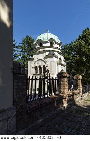 Vidin, Bulgaria - May 23, 2021: Mausoleum Tomb Of Exarch Antim I At The Center Of Town Of Vidin, Bul