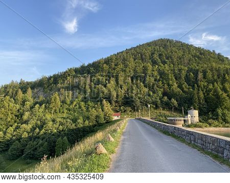 Lokve Dam Or Lokvarsko Lake Reservoir Dam, Lokve - Gorski Kotar, Croatia (lokvarska Brana Ili Brana 