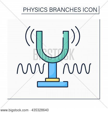 Sound And Waves Color Icon.oscillation In Pressure, Stress, Particle Displacement, Particle Velocity