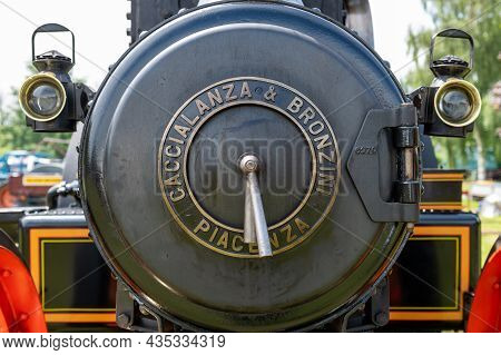 Honiton.devon.united Kingdom.july 2nd 2021.a Restored Traction Engine Is On Display At The Devon Cou