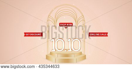 Illustration Of An Background With Light 10.10 Online Sale, With Polygons Display Product. Applicabl