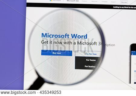 Ostersund, Sweden - Oct 6, 2021 Microsoft Word website. Microsoft Word is a word processor developed by Microsoft.