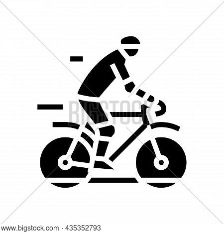 Road Riding Glyph Icon Vector. Road Riding Sign. Isolated Contour Symbol Black Illustration