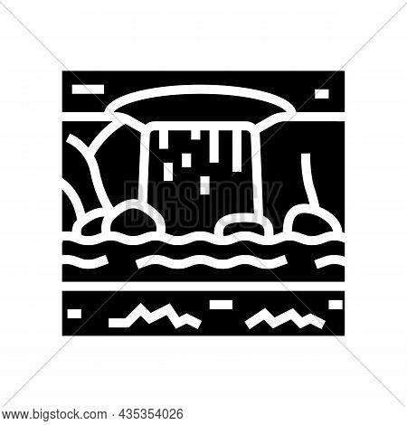 Water Features Glyph Icon Vector. Water Features Sign. Isolated Contour Symbol Black Illustration