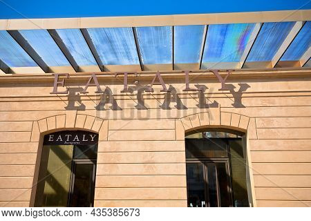 Trieste, Italy, September 30 2021: Eataly Food Store In Trieste Facade And Logo View. Eataly Is Famo