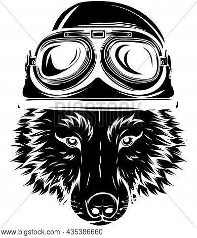 Wolf Vintage Logo Stock Vector Illustration Design