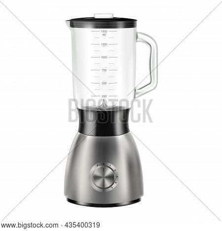Blender. Empty Juicer Or Food Mixer. Isolated Kitchen Electric Appliance. Realistic 3d Vector Illust