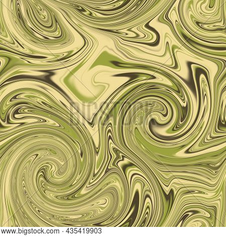 Seamless Twirly Swirly Abstract Liquid Marble Surface Pattern Design For Print
