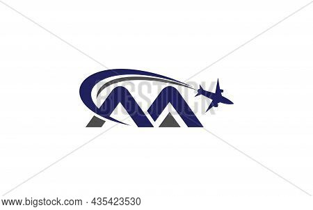 Simple And Modern Airplane Logo Design For Airlines, Airline Tickets, Travel Agencies With Aa Letter