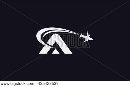 Simple And Modern Airplane Logo Design For Airlines, Airline Tickets, Travel Agencies With A Letter