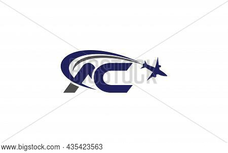 Simple And Modern Airplane Logo Design For Airlines, Airline Tickets, Travel Agencies With Ac Letter