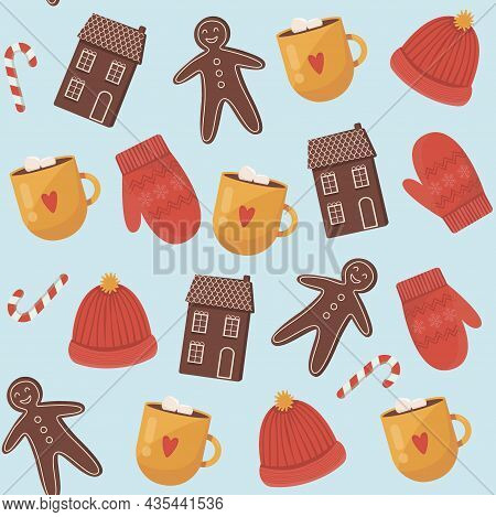 Seamless Christmas Pattern For Gift Paper Vector