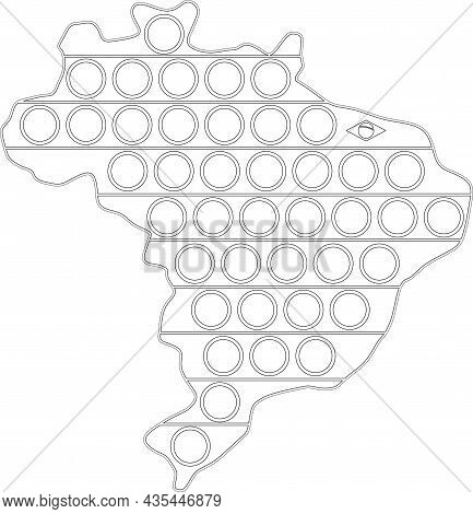 Pop It, Simple Dimple. Black White Anti-stress Brazil Contur. 2d