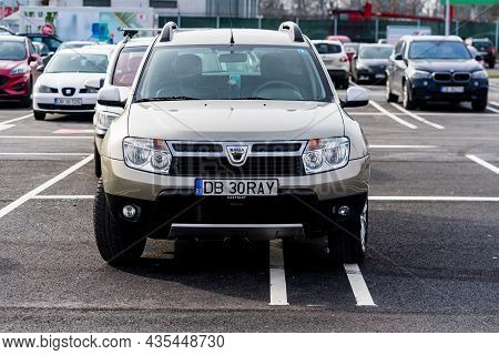 Dacia Duster Suv Car Parked In Bucharest, Romania, 2021