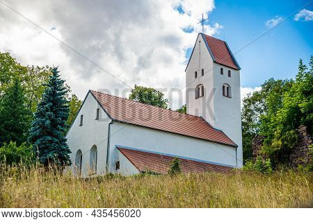 Swiny, Poland - August 08, 2021. Roman Catholic Church Of Saint Nicholas - Saint Mikolaj Church