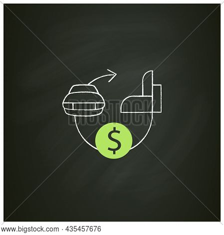 Assets Expected Life Cycle Chalk Icon. Stages Series Assets Management. Estimated Useful Life, Total
