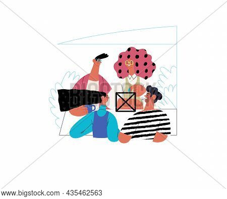 Startup Illustration. Concept Of Building New Business