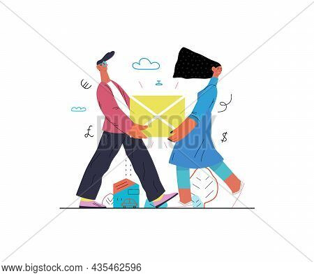 Startup Illustration. Concept Of Building New Business