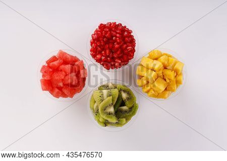 Watermelon , Pineapple  , Pomegrenate And Kiwi