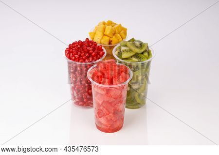 Watermelon , Pineapple  , Pomegrenate And Kiwi