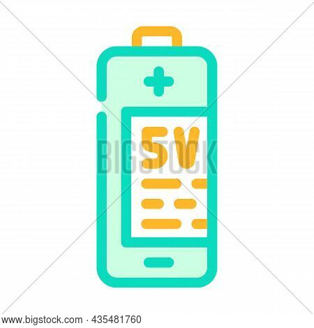 Sv Battery Color Icon Vector. Sv Battery Sign. Isolated Symbol Illustration