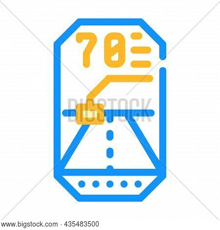 Road Lidar Viewfinder Color Icon Vector. Road Lidar Viewfinder Sign. Isolated Symbol Illustration