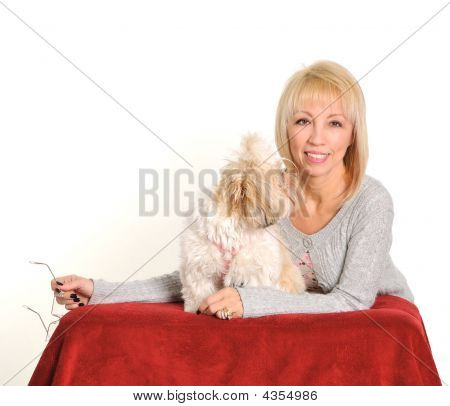 Hund og kvinde