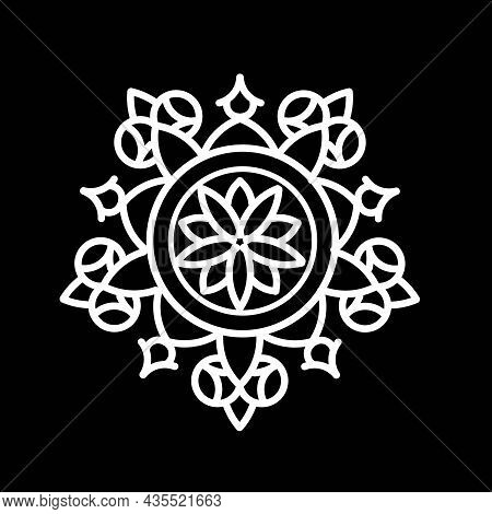 Simple Mandala Shapes For Coloring. Mandala Vector. Flower. Book Pages. Outline. Decorative Antique 