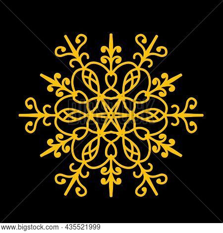 Simple Mandala Shapes For Coloring. Mandala Vector. Flower. Book Pages. Outline. Decorative Antique 