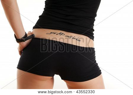 RÃ¼ckseite der jungen Frau