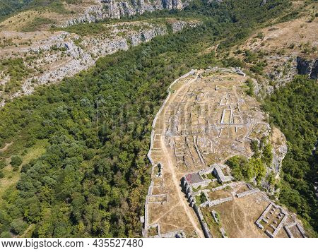 Aerial View Of Ruins Of Medieval Fortificated City Of Cherven From Period Of Second Bulgarian Empire