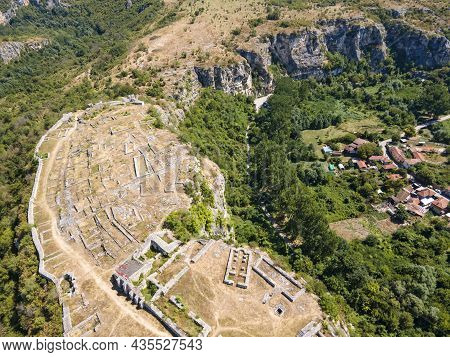 Aerial View Of Ruins Of Medieval Fortificated City Of Cherven From Period Of Second Bulgarian Empire