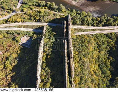 Aerial View Of Rock Formations Ritlite At Iskar River Gorge, Balkan Mountains, Bulgaria