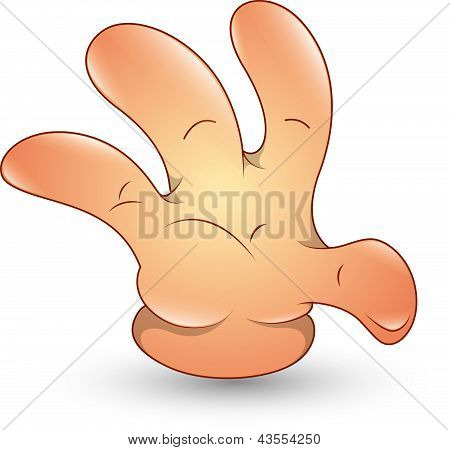 Cartoon mano - raggiungere - Vector Illustration