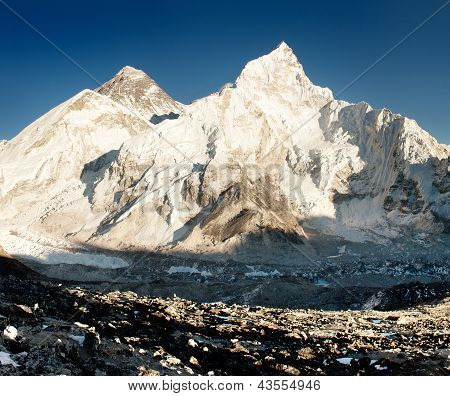 visning af Everest og Nuptse fra Kala Patthar