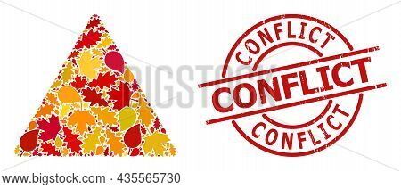 Kalashnikov Gun Warning Composition Icon Designed For Fall Season, And Conflict Unclean Stamp. Vecto