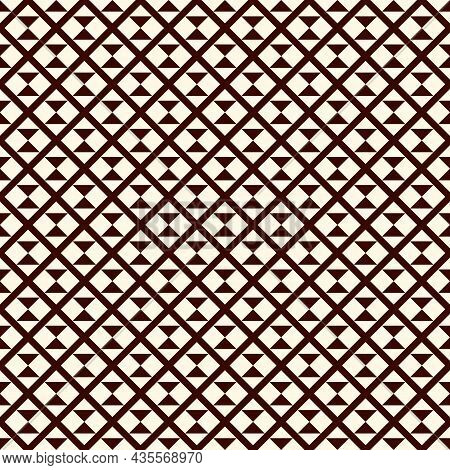 Geometric Seamless Pattern. Ethnic, Tribal Suface Print. Diamond Grid Motif Ornament. Repeate Hourgl