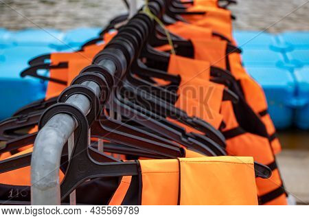 Life Jacket Save Your Life. Close Up