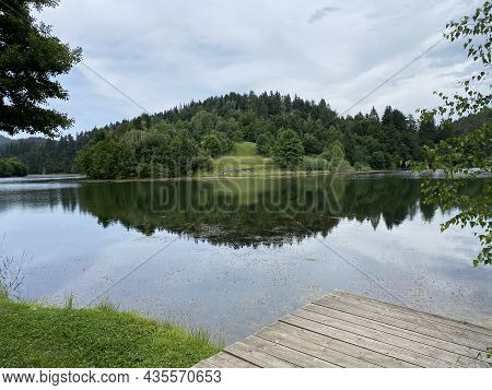 Picturesque Small Mountain Accumulation Lake Mrzla Vodica - Gorski Kotar, Croatia (slikovito Malo Go