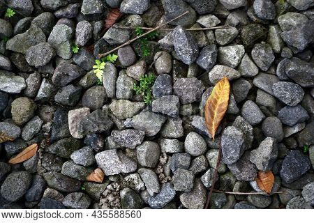 Background, A Collection Of Gray  Gravel, Building Materials
