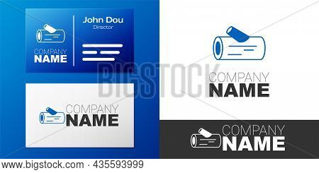 Logotype Wooden Log Icon Isolated On White Background. Stack Of Firewood. Logo Design Template Eleme