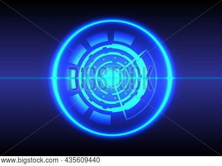 Abstract Hi-tech Background. Futuristic Interface. Virtual Reality Technology Screen
