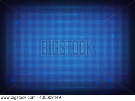 Abstract Hi-tech Background. Virtual Reality High Technology Innovation. Circuit Board. Futuristic S