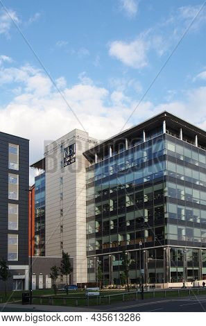 Leeds, West Yorkshire, United Kingdom - 25 August 2021: Logo And Banner Sign On No 1 Whitehall Place