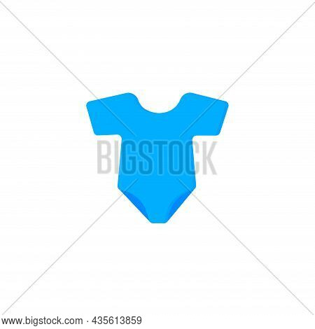 Baby Rompers Isolated Illustration. Rompers Flat Icon On White Background. Rompers Clipart.