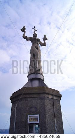 Konstanz, Germany - Oct 14, 2015: Imperia Is A Statue In The Harbour Of Konstanz On Lake Constance. 